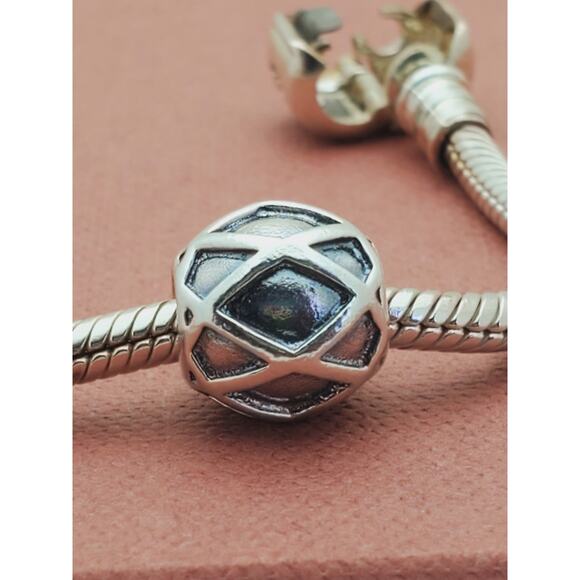 Authentic Pandora Sterling Spider Web Charm #79016 - Picture 2 of 4